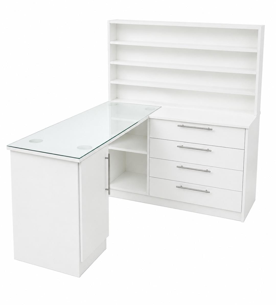 Custom built desk and shelving unit crafted by Modjadji Projects